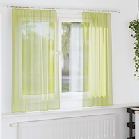 vidaXL Voile gardiner med stångfickor 2 st äppelgrön