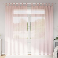 vidaXL Voile gardiner med stångfickor 2 st ljusrosa