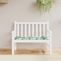 vidaXL Trädgårdsbänk Kudde med Bladtryck, 100x50x4 cm, Tillverkad av Oxford Tyg