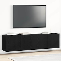 vidaXL TV-skåp 2 st svart ek 160x30x41 cm konstruerat trä