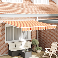 vidaXL Manuell Utdragbar Markis Gul och Orange 300x250 cm