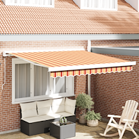 vidaXL Manual Utdragbar Markis Gul och Orange 300x250 cm