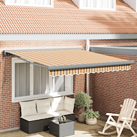 vidaXL Automatiska Hopfällbara Markis Multicolour Stripe 300x250 cm