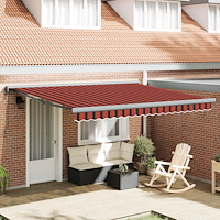 vidaXL Automatisk Utdragbar Markis Orange och Brun 400x300 cm