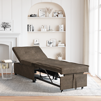 vidaXL Soffa Säng 3-i-1 Utdragbar Design Armégrön Faux Suede Läder