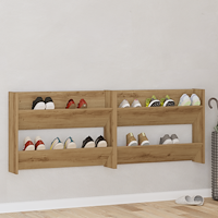 vidaXL Väggskoskåp 2 pcs artisan ek 60 x 18 x 60 cm Konstruerat trä
