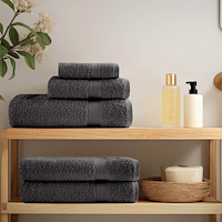 vidaXL Tvättlappar 2 pcs Antracit 15 x 21 cm Bomull