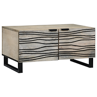 vidaXL Kaffeebord Beige och svart 80 x 50 x 40 cm