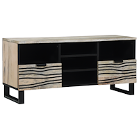 vidaXL Medielagringsskåp och hyllor Vit och svart 100 x 33.5 x 46 cm
