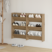 vidaXL Väggskoskåp 2 pcs artisan ek 60 x 18 x 60 cm Konstruerat trä