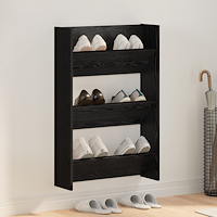 vidaXL Väggskoskåp med hylla Övrigt Svart ek 60 x 18 x 60 cm Konstruerat trä