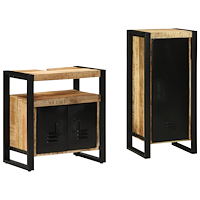 vidaXL Badrumsmöbelset 2 pcs Brun 40 x 35 x 90 cm Massivt mangoträ