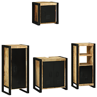 vidaXL Badrumsmöbelset 4 pcs Brun 40 x 35 x 90 cm Massivt mangoträ