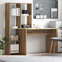 vidaXL Skrivbord artisan ek 138.5 x 55 x 143 cm Konstruerat trä