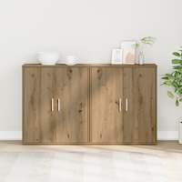vidaXL Skåp med hylla 2 pcs artisan ek 60 x 31 x 70 cm Konstruerat trä