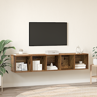 vidaXL TV-bänkset 2 pcs Gammalt trä 37 x 37 x 142.5 cm Konstruerat trä