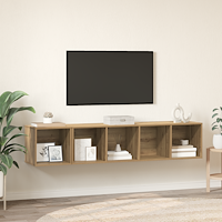 vidaXL TV-bänkset 2 pcs artisan ek 37 x 37 x 142.5 cm Konstruerat trä