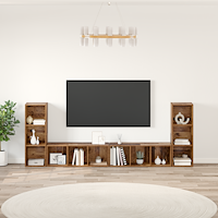 vidaXL TV-skåp 4 pcs Gammal trä 37 x 35 x 107.5 cm Ingenjörsträ
