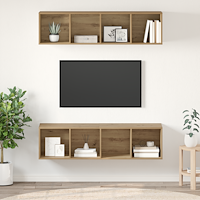 vidaXL TV-bänkset 2 pcs artisan ek 37 x 37 x 142.5 cm Konstruerat trä