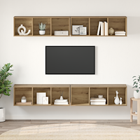 vidaXL Vägg TV Skåp 4 pcs artisan ek 37 x 37 x 107.5 cm Träkomposit