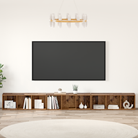 vidaXL TV-skåp 3 pcs Gammalt trä 37 x 35 x 107.5 cm Träkomposit