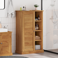 vidaXL Badrumsskåp honungsbrun 68 x 34 x 110 cm Massiv furu