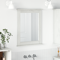 vidaXL Spegel med spegel Vit 55.5 x 5 x 70 cm Massiv furu