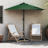 vidaXL Trädgårdsparasol Grön 294 x 150 x 223 cm tyg