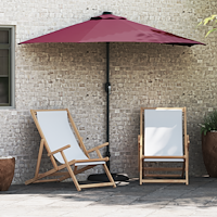 vidaXL Trädgårdsparasol Vinröd 294 x 150 x 223 cm tyg