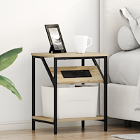 vidaXL Sängbord Sonoma ek 38 x 30 x 48 cm Konstruerat trä