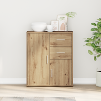 vidaXL Sideboard med låda med hylla artisan ek 60 x 31 x 70 cm Konstruerat trä