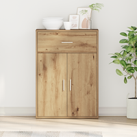 vidaXL Sideboard med låda med hylla artisan ek 79 x 38 x 80 cm Konstruerat trä