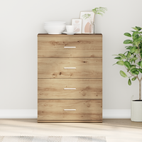 vidaXL Sideboard med låda Hantverks-ek 60 x 39 x 80 cm Konstruerat trä