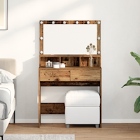 vidaXL Smyckebord Gammalt trä Spånskiva