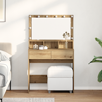 vidaXL Smyckebord artisan ek Spånskiva