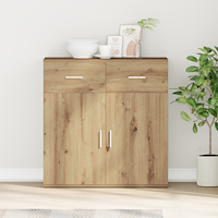 vidaXL Sideboard med låda med hylla artisan ek 79 x 38 x 80 cm Konstruerat trä