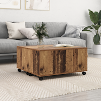 vidaXL Kaffeebord Gammal trä 75 x 75 x 38 cm Konstruerat trä