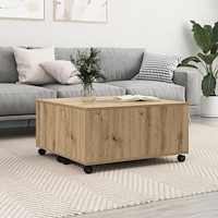 vidaXL Kaffeebord artisan ek 75 x 75 x 38 cm Konstruerat trä