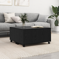 vidaXL Kaffeebord Svart ek 75 x 75 x 38 cm Konstruerat trä