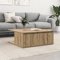 vidaXL Kaffeebord artisan ek 80 x 80 x 31 cm Konstruerat trä