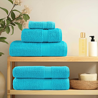 vidaXL Tvättlappar 4 pcs Turkos 15 x 21 cm Bomull