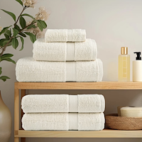 vidaXL Tvättlappar 2 pcs Gräddvit 15 x 21 cm Bomull