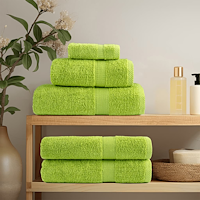 vidaXL Tvättlappar 4 pcs Äppelgrön 15 x 21 cm Bomull