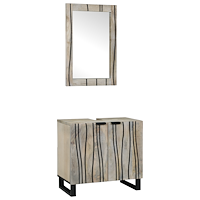 vidaXL Badrumsmöbelset med hylla med lagring 2 pcs Vit 62 x 33 x 58 cm