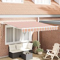 vidaXL Utfällbar markis flerfärgad 300 x 250 cm Tyg