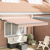 vidaXL Utfällbar markis flerfärgad 300x250 cm Tyg