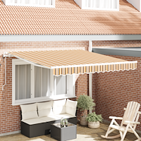 vidaXL Utfällbar markis flerfärgad 300 x 250 cm Tyg
