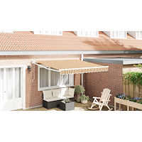 vidaXL Utfällbar markis flerfärgad 300x250 cm Tyg