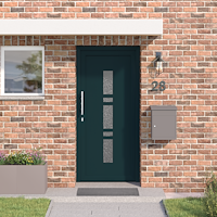 vidaXL Ytterdörr Antracit 88 x 200 cm PVC