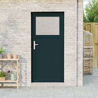vidaXL Ytterdörr Antracit 98 x 198 cm PVC